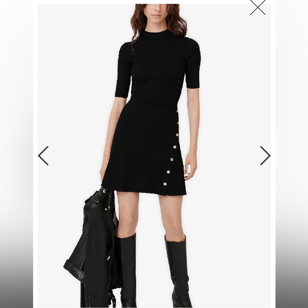 Maje Black Knit Dress (size 36, with tag)